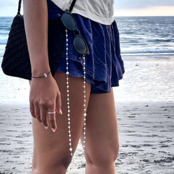 Glasses chains customer pic from Instagram used on Bali beach